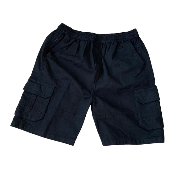 Men's Black Elasticated Cargo Shorts - New without Tags - Size UK Medium - Picture 3 of 16
